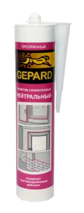 Герметик силиконовый нейтральный Gepard CSS 764 бесцветный 600 мл.