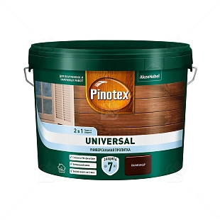 Pinotex Universal 2 в 1 универсальная пропитка для древесины Палисандр 9 л