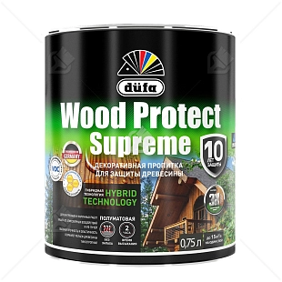 Пропитка декоративная для защиты древесины Dufa Wood Protect Supreme тиковое дерево 0,75 л