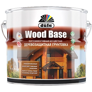 Грунт для защиты древесины Dufa Wood Base с биоцидом бесцветная 10 л.
