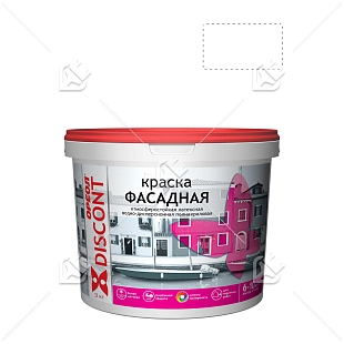 Краска фасадная полиакриловая Ореол Дисконт матовая белая 3 кг. 