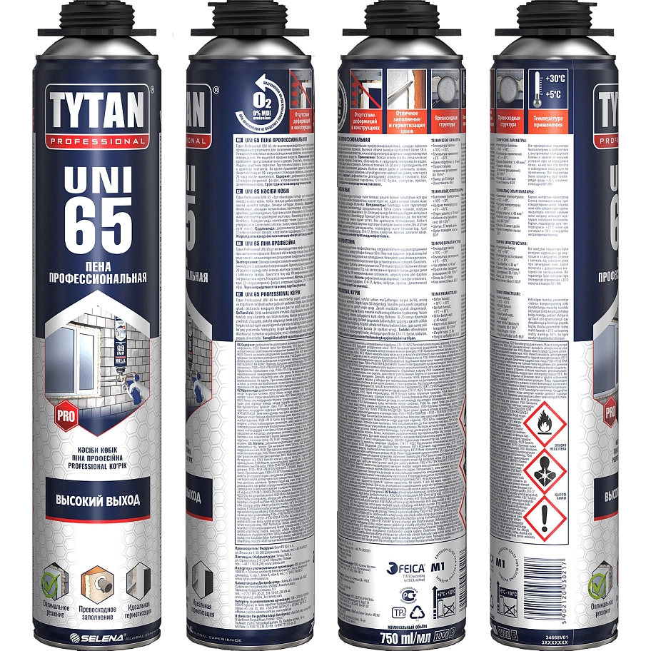 Пена профессиональная Tytan Professional 65 UNI 750 мл