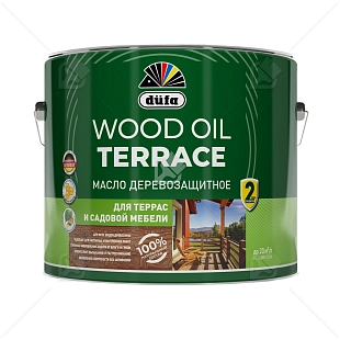 Масло деревозащитное для террас и садовой мебели Dufa Wood Oil Terrace бесцветный 9 л