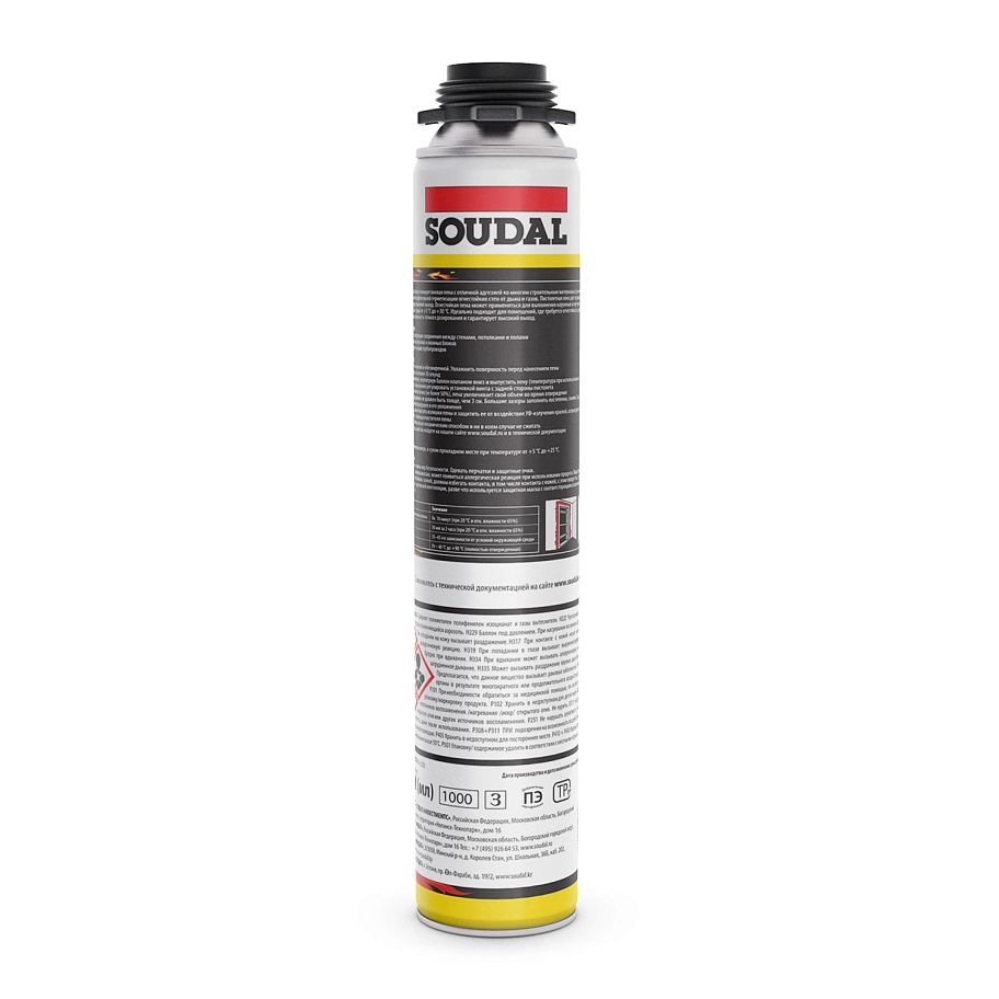 Пена профессиональная огнестойкая Soudal Soudafoam FIRESTOPR 750 мл