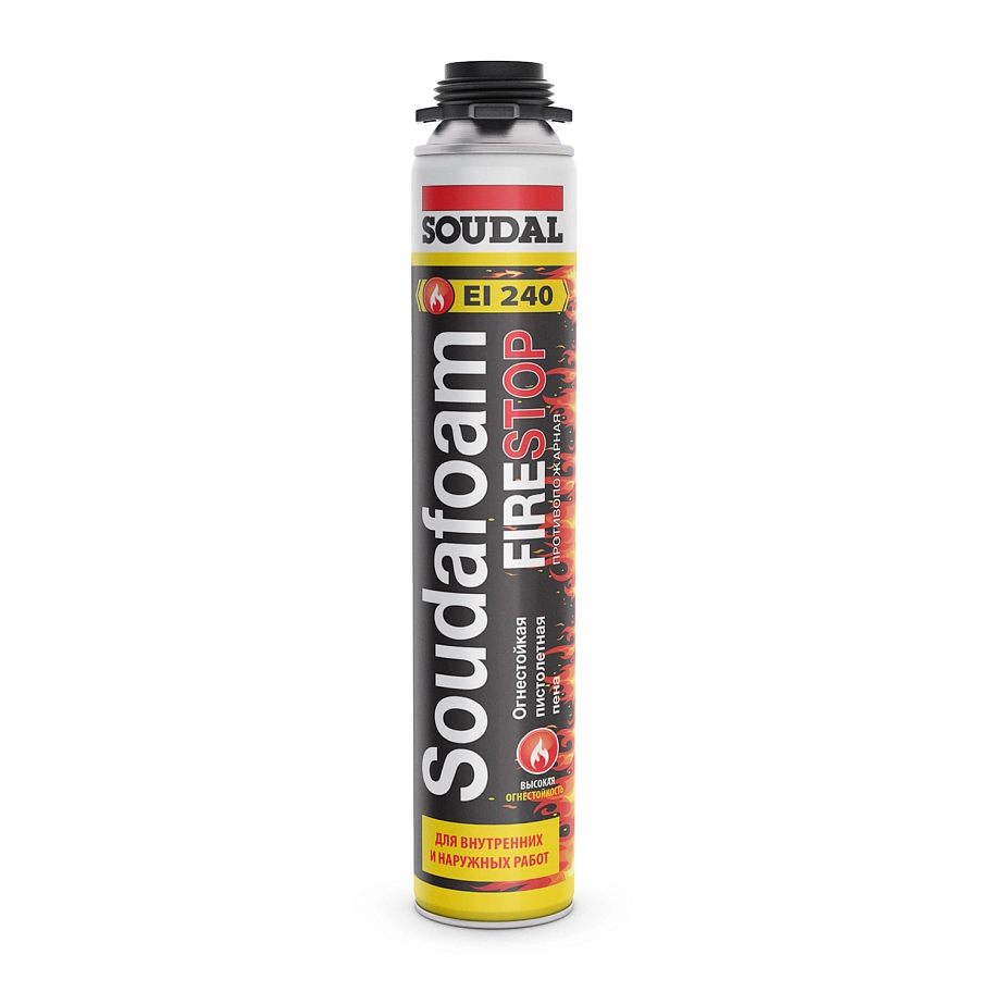 Пена профессиональная огнестойкая Soudal Soudafoam FIRESTOPR 750 мл
