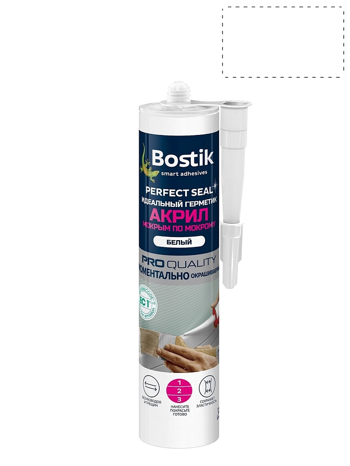 Герметик акриловый Bostik Perfect Seal Мокрым по мокрому белый 300 мл