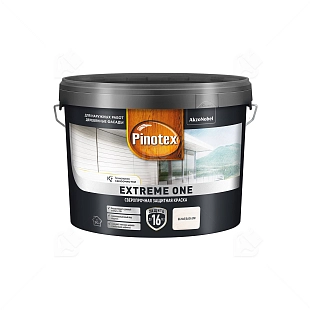 Краска для деревянных фасадов акриловая Pinotex Extreme One база BW полуматовая 9 л.